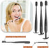 Pack 1) TOKII Tongue Scraper Toothbrush for Adults Charcoal Soft Bristle Toothbrush with Built-in Tongue Cleaner, Bad