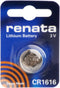 Renata Lithium Battery 3V CR1616, Swiss Made