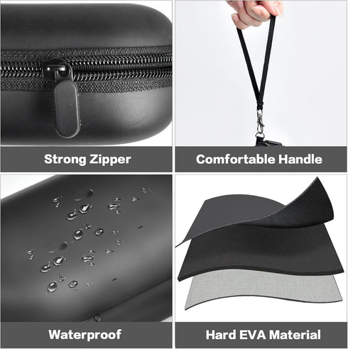 Portable 2 in 1 Contact Lens Case and Glasses Case, Traveling Holder with Soak Storage Kit Included