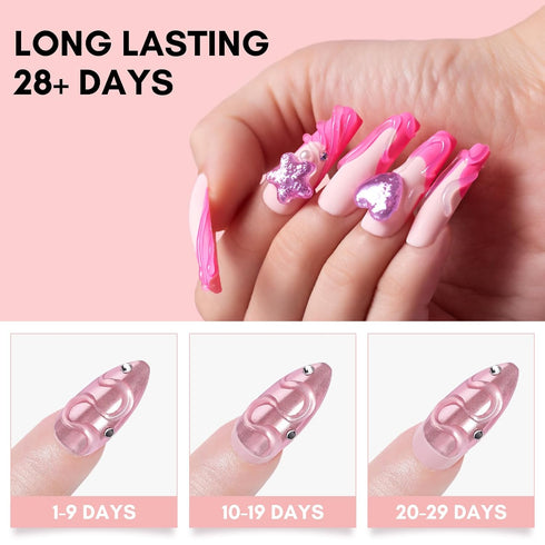 Makartt Nail Gel Kit with Rhinestone Glue, Super Strong 3D Sculpting Gel for Nail Art, Molding, and Decoration