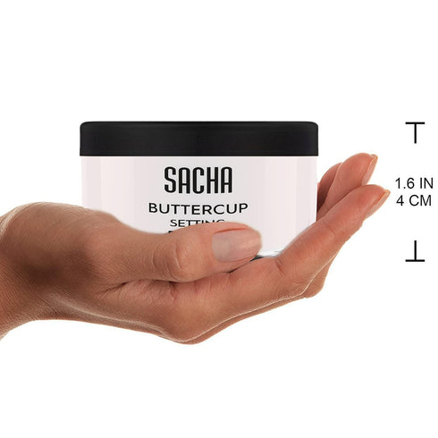 Sacha BUTTERCUP No Color Setting Powder, No Ashy Flashback, Loose Translucent Face Powder for All Skin Tones, 1.75 oz.