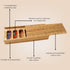 7 Day Weekly Pill Box – Natural Acacia Wood Pill Organizer for Daily Supplements, Vitamins – Pill Container