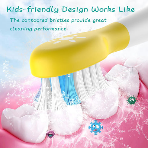 Kids Toothbrush Replacement Head Compatible with Philips Sonicare, Fit for Children 3+, with Head Cover, 8 Pack