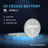 EEMB 10-Pack CR2016 Battery - 3V Lithium Button Coin Batteries for Watches, Calculators, Toys, LED Lights