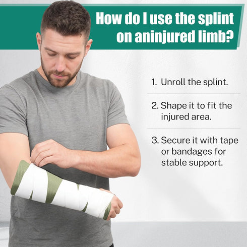 WONDSIGHIN Shapeable Finger Splint, Stabilizer with Secure Support, Universal Sizing for Knuckle and Arthritis Pain