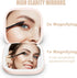 MY BEAUTY LIGHT Compact Mirror, Lighted 1X/3X Magnifying Travel Makeup Mirror, USB Charging (Pink)