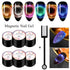 MEET ACROSS 9D Cat Eye Gel Nail Polish Set - Chameleon Magnetic Gel Soak Off UV LED 7 Color Gel with Brush