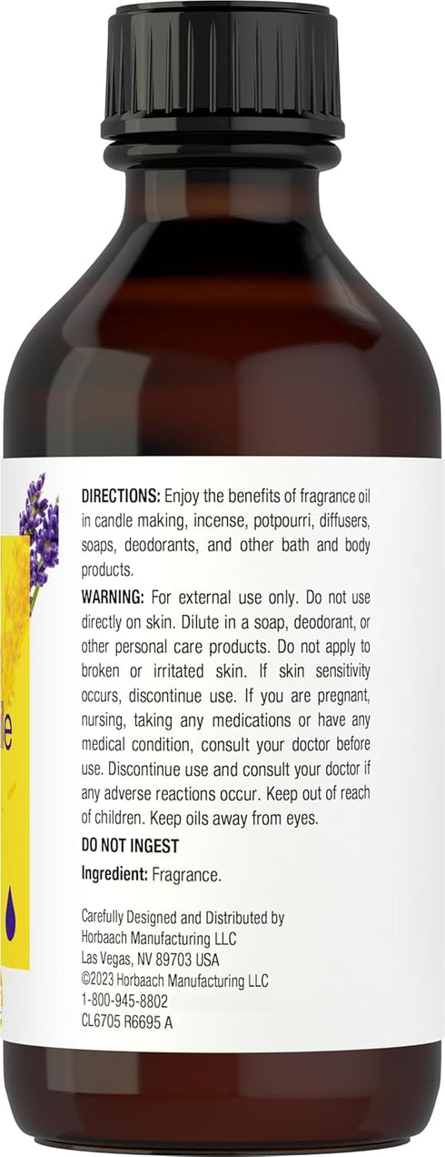 Horbaeach Lavender Chamomile Fragrance Oil | 4 fl oz (118ml) | Premium Grade | for Diffusers, Candle and Soap Making, DIY Projects & More