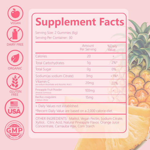 Gummies Gummies Gummy 60 Gummies 30 Premium Feminine Balance PH Balance Vaginal Health Probiotics Hawaiian Pineapple