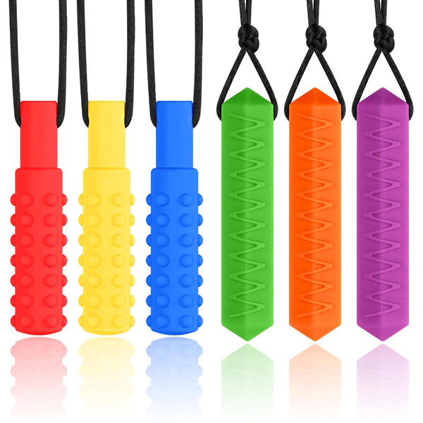 Sensory Chew Necklaces for Autistic Chewers, Food Grade Silicone Made Oral Motor