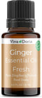 Viva Doria 100% Pure Ginger Essential Oil, Undiluted, Food Grade, 0.5 Fluid Ounce (15 mL) Natural Aromatherapy