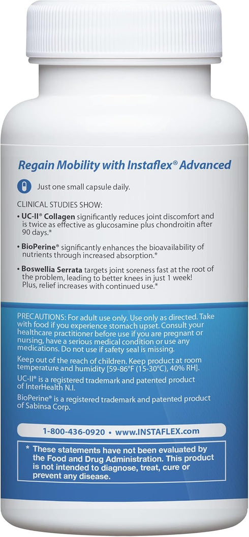 Instaflex Advanced Joint Support - Doctor Formulated Joint Relief Supplement, 14 Count with Collagen & 5 Ingredients