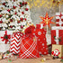 HRX Package 100% Cotton Gift Bags Drawstring, 20x16 inch, 3pcs Christmas Wrapping Sacks for Party Favor