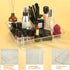 SUNFICON Makeup Tray Organizer - Cosmetic Display Case for Countertop Storage Unit, Washable Crystal Clear Acrylic