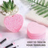 60-Count Compressed Facial Sponges, 100% Natural Cosmetic Spa Sponges for Cleansing, Exfoliating Mask (Pink Heart)