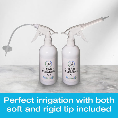 Ear Wax Removal Tool by Tilcare, Ear Irrigation Flushing System for Adults & Kids, Complete Ear Cleaning Kit with