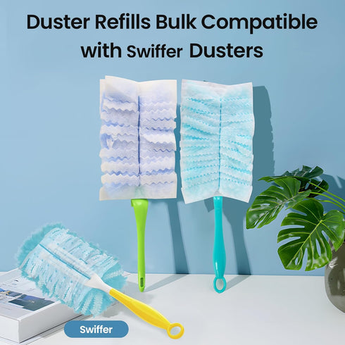 Duster Refills Bulk for Swiffer Dusters, 30 Pcs Duster Refills & 1 Handle, Microfibre Cleaner Set for Home