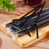 200 Pcs Individually Packaged Black Plastic Extra Long Flexible Disposable Drinking Straws (10.2" long, 0.23" diameter)