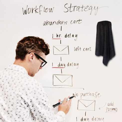 KleenSlate (12) Black Magnetic Microfiber Cleaning Cloth for Whiteboards for Computer Screens, Glasses. Perfect Cloth for Classroom, School, Office, Home and Kitchen by KleenSlate