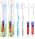 30 pcs Disposable Toothbrushes with 10g Toothpaste, Floss Individually Wrapped, Bulk Toothbrush Kit for Hotel, Guests