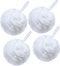 VANZAVANZU Bath Loofah, Large 80g Shower Sponge Body Scrubber Mesh Pouf for Men and Women, Set of 4