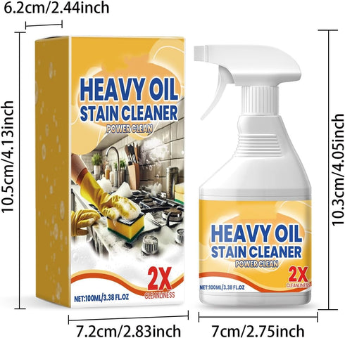 Spray,3.38 Oz (2PC 2 Kitchen Heavy Oil Cleaner All Purpose Kitchens Heavy Oil Cleaning Agent, Grease Remover,Kitchen