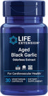 Life Extension Aged Black Garlic Supplement, Heart Health Support, Gluten Free, Vegetarian, Non-GMO, 30 Capsules