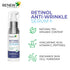 Renew Actives 1% Retinol Serum for Face with Hyaluronic Acid, Vitamin C, Peptides - 30mL