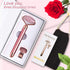 Upgrade 2 in 1 Vibrating Jade Facial Massager Roller, Electric Rose Quartz Eye Face Roller for Anti-Aging and Glowing