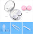 Contact Lens Case Portable Travel Box with Mirror, Tweezers, Remover Tool & Solution Bottle