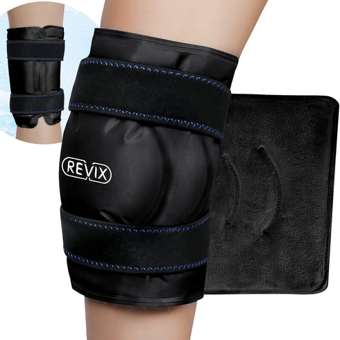 REVIX XL Ice Pack for Knee Replacement Surgery, Cold Compression Wrap for Knee Pain Relief and Swelling