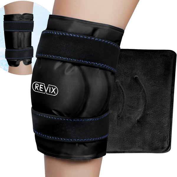 REVIX XL Ice Pack for Knee Replacement Surgery, Cold Compression Wrap for Knee Pain Relief and Swelling