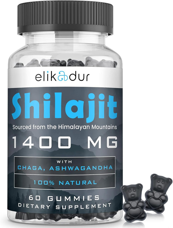 84,000 MG Shilajit Gummies, 60 Count, Organic Shilajit with 85+ Trace Minerals for Energy, Sugar-Free