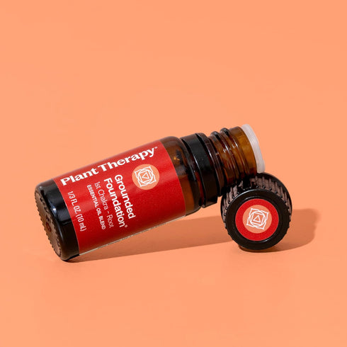 Plant Therapy Chakra 1 Grounded Foundation Essential Oil Blend, Root Chakra, 10 mL (1/3 oz) 100% Pure, Therapeutic Grade