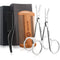 TecUnite Mustache Scissors Grooming Kit for Men, Beard Trimmer Set with 2 Combs and 2 Scissors