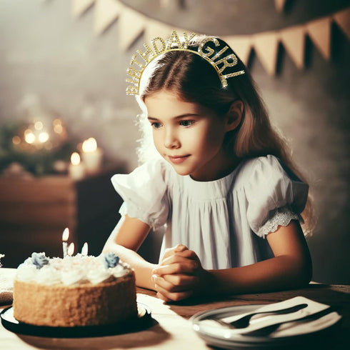 Celebratory Birthday Girl Tiara Headband for Ladies, Women, Girls, Moms, Daughters, and Female Friends