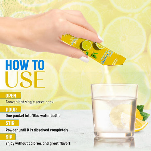 DrEmma Electrolytes Powder, Hydration Packets, Sugar-Free Lime-Lemonade Drink Mix (16 Sticks)