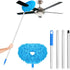 High Ceiling Fan Cleaner Duster, Reusable Microfiber Blade Cleaner with Extension Handle for Furniture and Walls