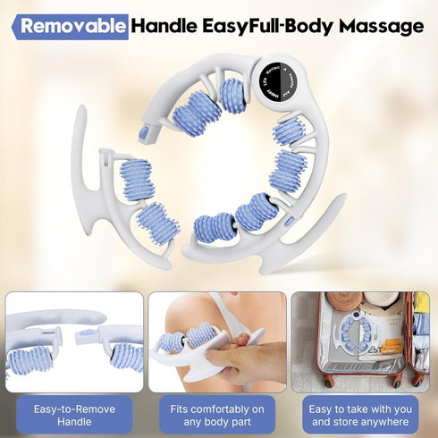 Ohlukies Anti-Cellulite Massage Roller with Detachable Handles | Lymphatic Drainage Massager & Fascia Blaster for Legs