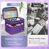 Mancro Dual Layers Pill Bottle Organizer Bag, Medicine Pill Organizer Bag with Lockable Zipper, Medicine Travel Bag