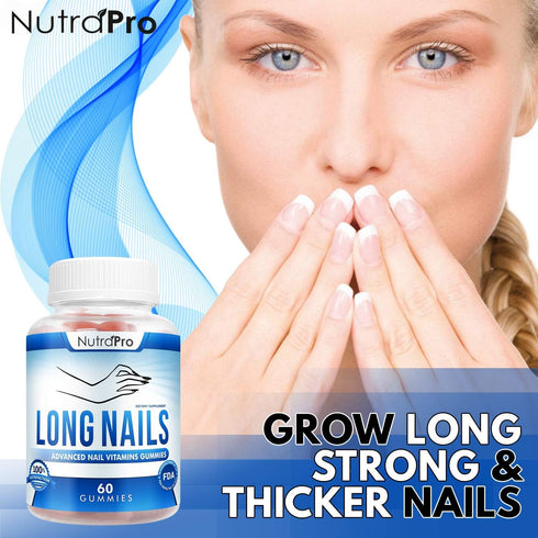 NutraPro Nail Growth Vitamins, Stronger Nail Supplement Gummies with Biotin and Collagen