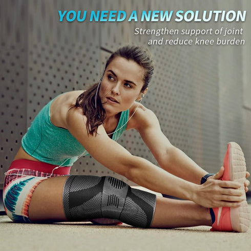 NEENCA Professional Knee Compression Sleeve for Pain Relief, Medical Knee Brace with Knit Tech for ACL, Arthritis,