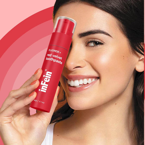 inFein Red Velvet Flavoured Fluoride Toothpaste, Indulge in Guilt-Free Sweetness for a Brighter Smile