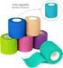 FriCARE Self Adhesive Bandage Wrap - 2 Inches X 5 Yards, 6 Rolls, Rainbow Medical Tape for First Aid