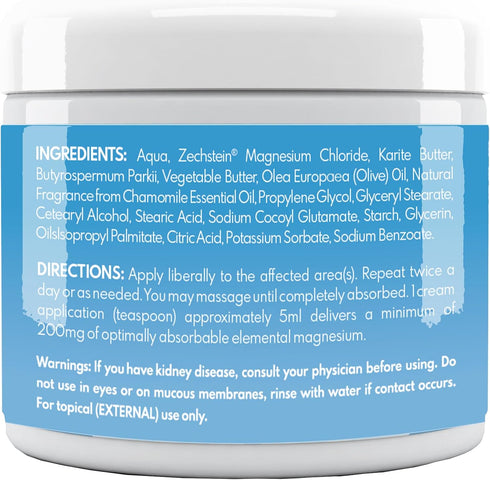 VAL Lombardi Transdermal Magnesium Cream - 4oz Relaxing Chamomile