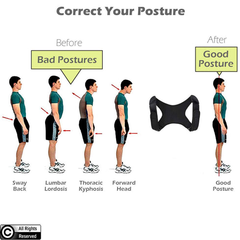 POAGL Posture Corrector for Men, Adjustable Upper Back Brace for Neck, Back and Shoulder Pain Relief