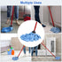 Microfiber Mop Cloth Heads Replacements: One Mop Handle with Two Blue Microfiber Cloth Heads Compatible with All