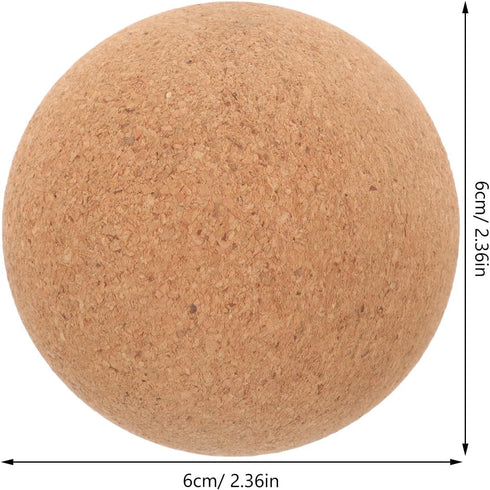 SHINYPASING 6cm Cork Massage Ball for Sore Muscle Relief, Neck and Back Massager, Handheld Myofascial Release Tool