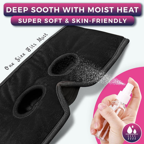 Moist Heat Sinus Pressure Relief Mask with 3 Heat Settings, Extra Large Heating Pad for Relief