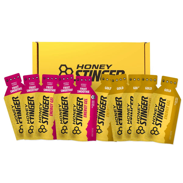 Honey Stinger Energy Gel Variety Pack - 5 Packs Each of Gold and Organic Fruit Smoothie, Gluten Free